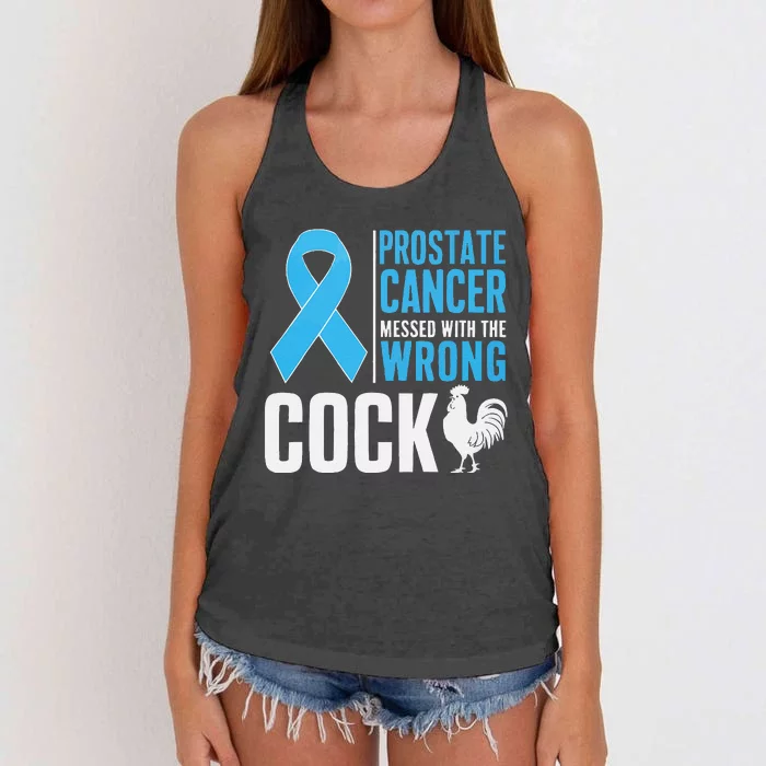 Prostate Cancer Warrior Prostate Cancer Awareness Women's Knotted Racerback Tank