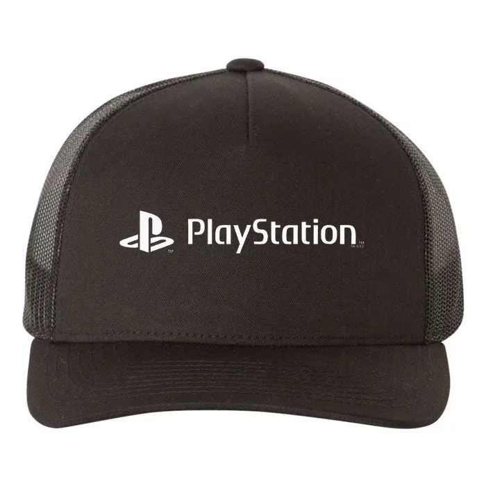 Playstation Classic White Gaming Logo Start Gaming Today Yupoong Adult 5-Panel Trucker Hat