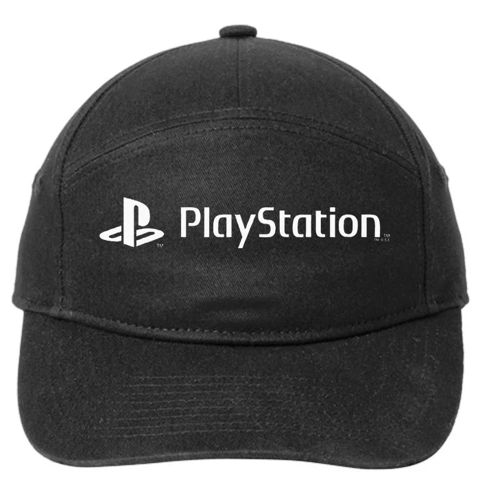 Playstation Classic White Gaming Logo Start Gaming Today 7-Panel Snapback Hat