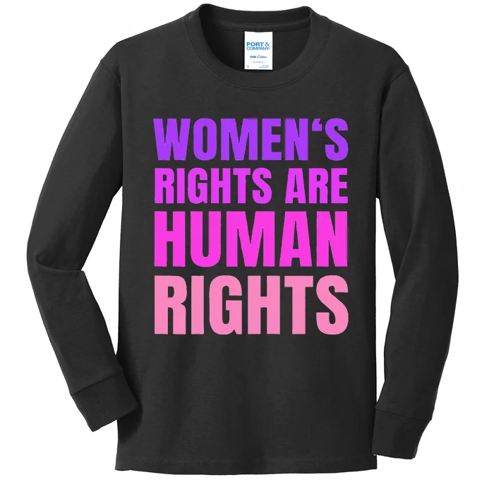 P.R.O Choice Women Rights Feminist Protest Kids Long Sleeve Shirt