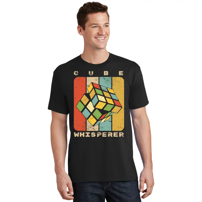 Puzzle Cube Whisperer Vintage Speed Cubing Math T-Shirt