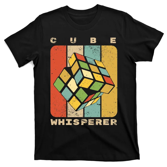 Puzzle Cube Whisperer Vintage Speed Cubing Math T-Shirt