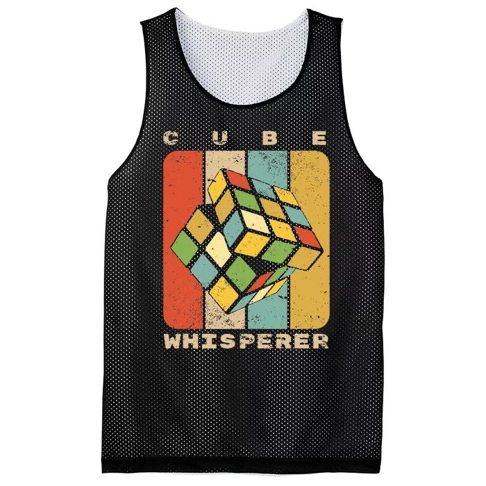 Puzzle Cube Whisperer Vintage Speed Cubing Math Mesh Reversible Basketball Jersey Tank