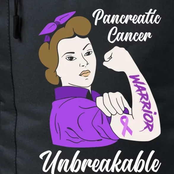 Pancreatic Cancer Warrior Unbreakable Pancreatic Cancer Gift Daily Commute Backpack