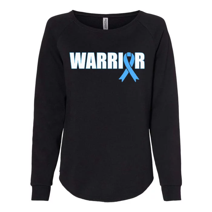 Prostate Cancer Warrior Light Blue Ribbon Womens California Wash Sweatshirt