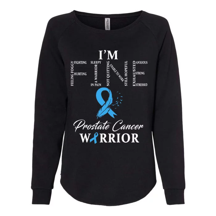 Prostate Cancer Warrior Im Fine Womens California Wash Sweatshirt