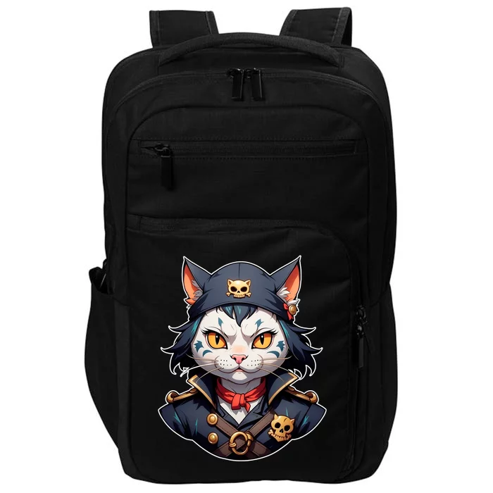 Pirate Cat With Bandana Impact Tech Backpack