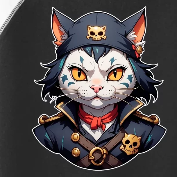 Pirate Cat With Bandana Toddler Fine Jersey T-Shirt