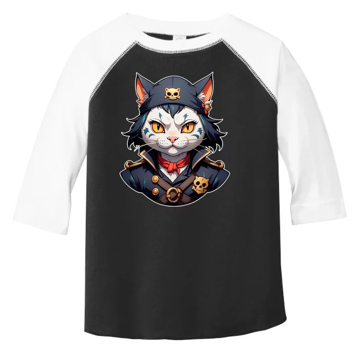 Pirate Cat With Bandana Toddler Fine Jersey T-Shirt