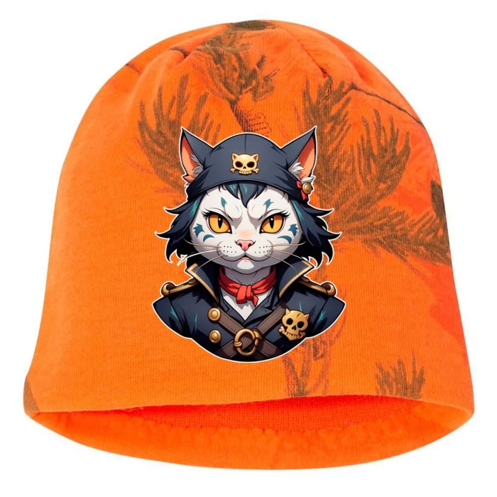 Pirate Cat With Bandana Kati - Camo Knit Beanie