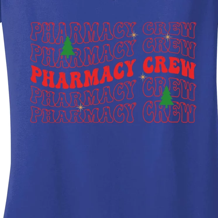 Pharmacy Crew Xmas Pharm Tech Pharmacist Christmas Meaningful Gift Women's V-Neck T-Shirt