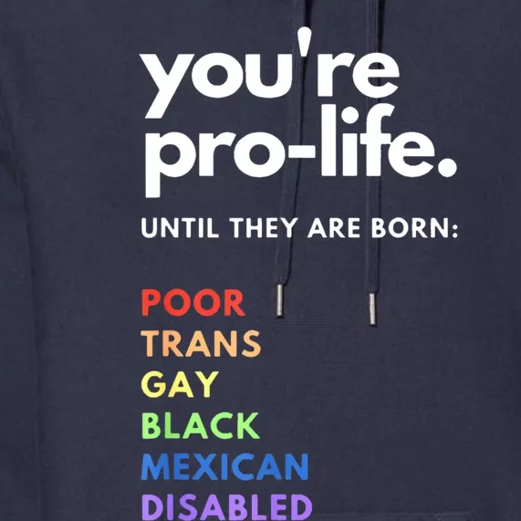 Pro Choice You're ProLife Until They Are Born Premium Hoodie