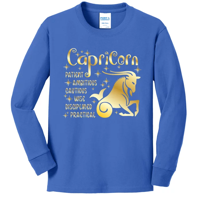 Personality Capricorn Zodiac Gift Kids Long Sleeve Shirt