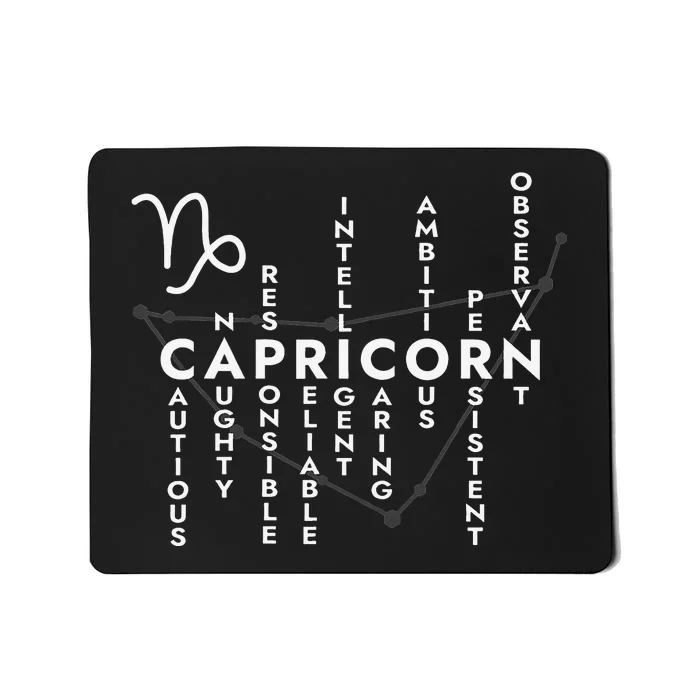 Proud Capricorn Zodiac Characteristics Gifts Astrology Sign Mousepad