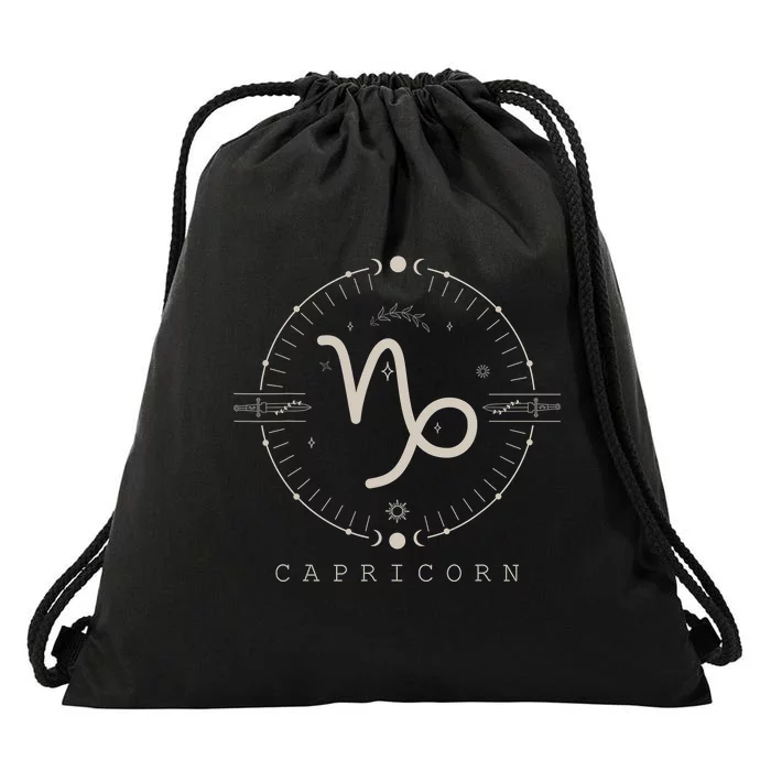 Proud Capricorn Zodiac Characteristics Gifts Astrology Drawstring Bag