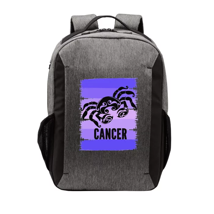 Purple Crab Zodiac Symbol Cancer Star Sign July Birthday Vector Backpack