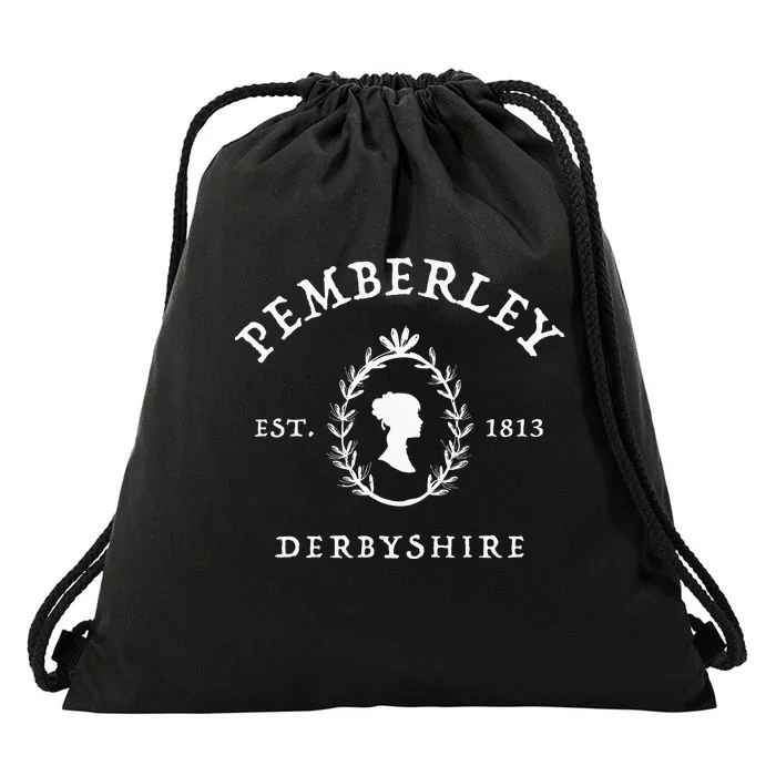 Pemberley Derbyshire 1813 Pride And Prejudice Jane Austen Drawstring Bag