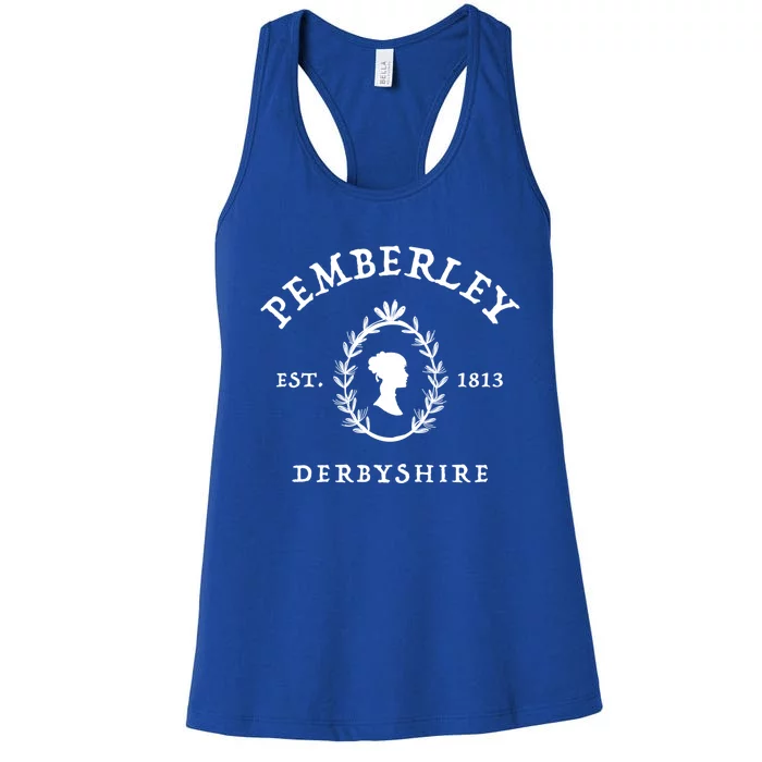 Pemberley Derbyshire 1813 Pride And Prejudice Jane Austen Cute Gift Women's Racerback Tank