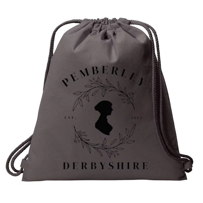 Pemberley Derbyshire 1813 Pride and Prejudice Jane Austen Drawstring Bag