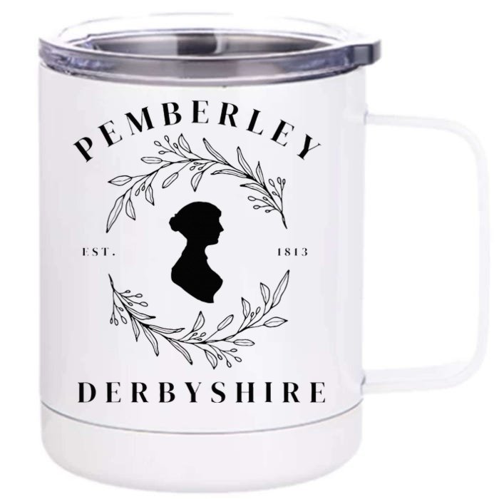 Pemberley Derbyshire 1813 Pride and Prejudice Jane Austen Front & Back 12oz Stainless Steel Tumbler Cup