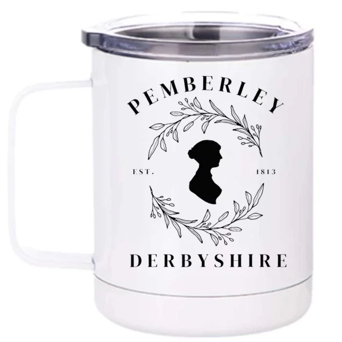 Pemberley Derbyshire 1813 Pride and Prejudice Jane Austen Front & Back 12oz Stainless Steel Tumbler Cup