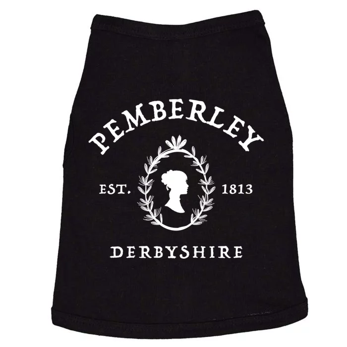 Pemberley Derbyshire 1813 Gift Pride And Prejudice Jane Austen Funny Gift Doggie Tank