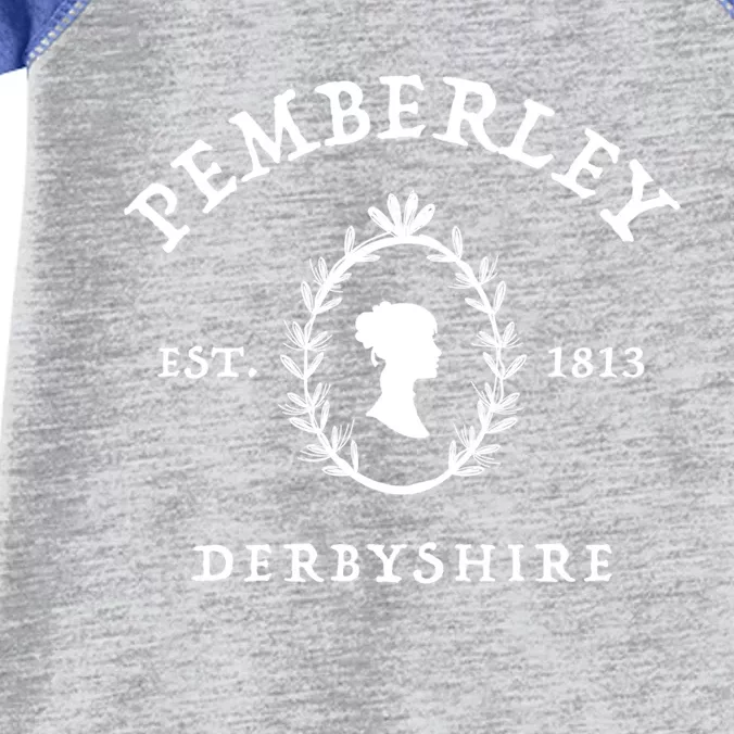 Pemberley Derbyshire 1813 Gift Pride And Prejudice Jane Austen Gift Infant Baby Jersey Bodysuit