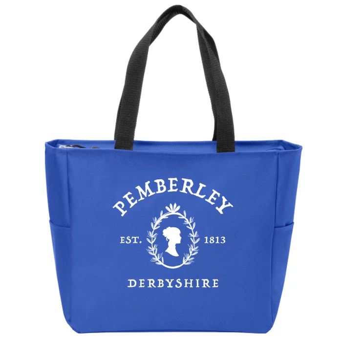 Pemberley Derbyshire 1813 Gift Pride And Prejudice Jane Austen Gift Zip Tote Bag