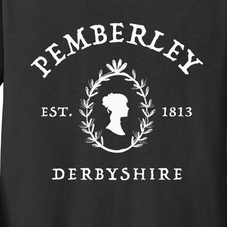 Pemberley Derbyshire 1813 Pride And Prejudice Jane Austen Kids Long Sleeve Shirt