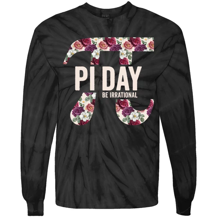 Pi Day 2024 Math Teacher Decorations 3.14 Pi Day Tie-Dye Long Sleeve Shirt