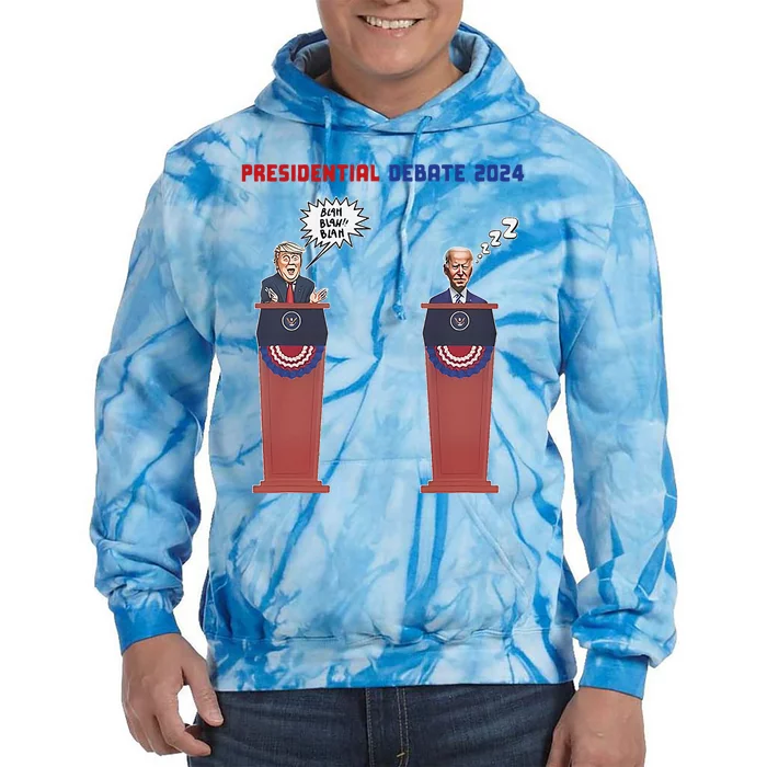 Presidential Debate 2024 Blah Blah Blah Zzz Tie Dye Hoodie