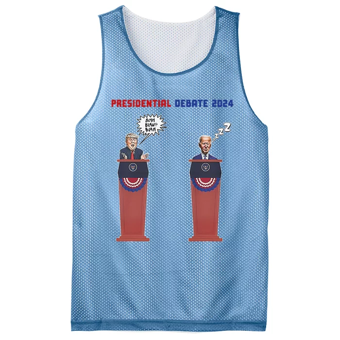 Presidential Debate 2024 Blah Blah Blah Zzz Mesh Reversible Basketball Jersey Tank