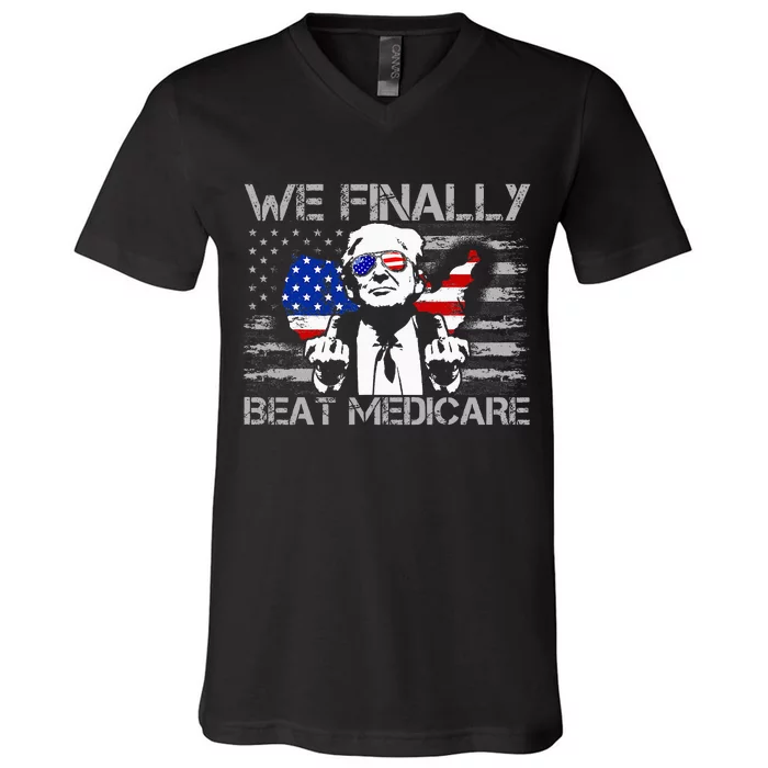 Presidential Debates 2024 We Finally Beat Medicare V-Neck T-Shirt