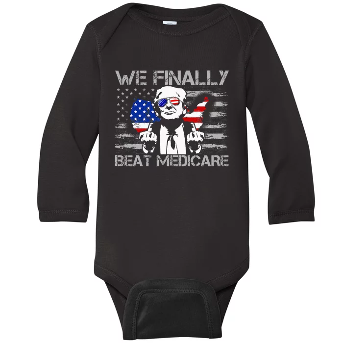 Presidential Debates 2024 We Finally Beat Medicare Baby Long Sleeve Bodysuit