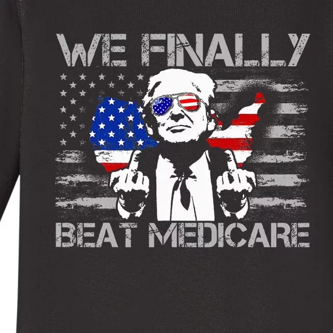 Presidential Debates 2024 We Finally Beat Medicare Baby Long Sleeve Bodysuit