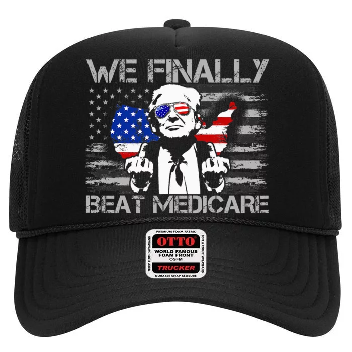 Presidential Debates 2024 We Finally Beat Medicare High Crown Mesh Trucker Hat