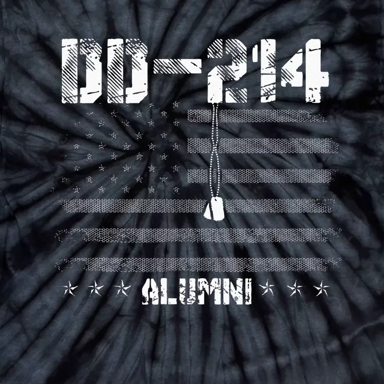 Patriotic DD 214 Alumni Military Veteran Tie-Dye T-Shirt