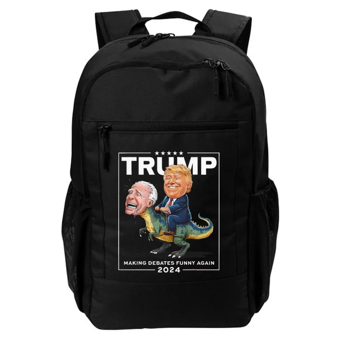 Presidential Debates 2024 Trump Riding Dinosaur F Joe Biden Daily Commute Backpack