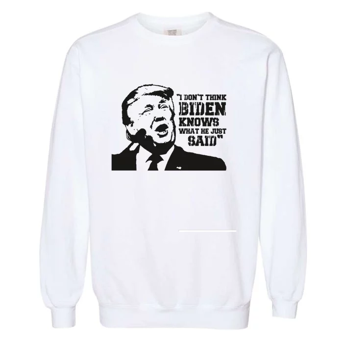 Presidential Debate 2024 Election Funny Election 24 Trump Vs Bid Garment-Dyed Sweatshirt