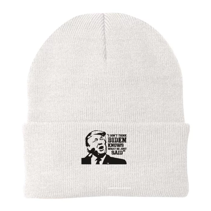 Presidential Debate 2024 Election Funny Election 24 Trump Vs Bid Knit Cap Winter Beanie