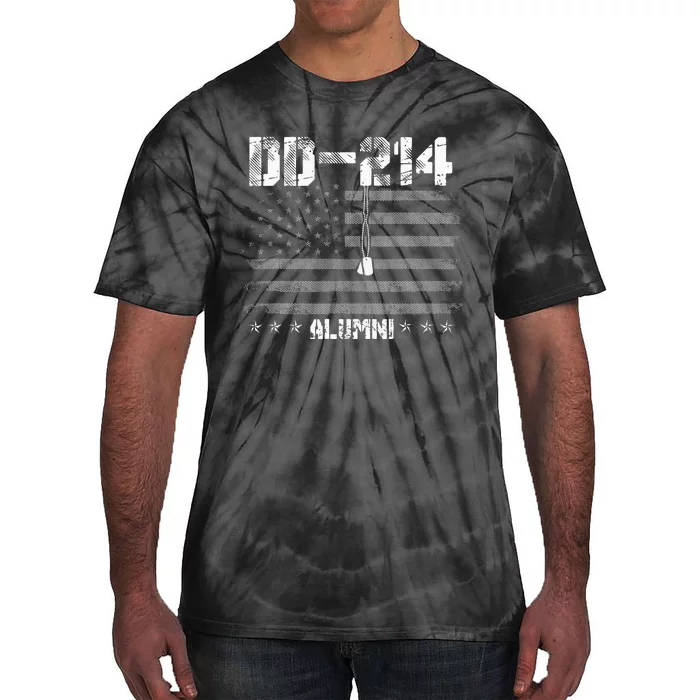 Patriotic DD 214 Alumni Military Veteran Tie-Dye T-Shirt