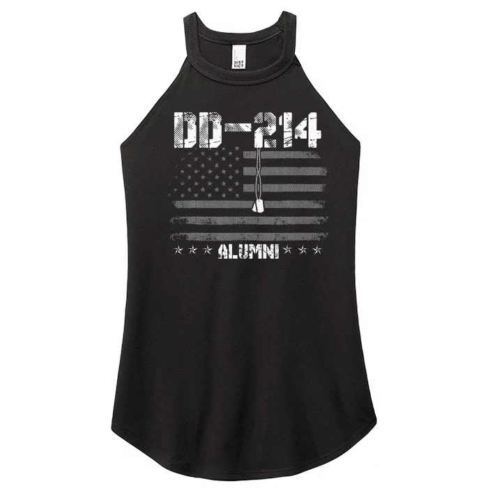 Patriotic DD 214 Alumni Military Veteran Women’s Perfect Tri Rocker Tank