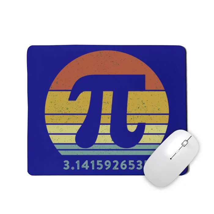 Pi Day 3 14 Retro Vintage Sunset 10 Digits Math Teacher Gift Mousepad