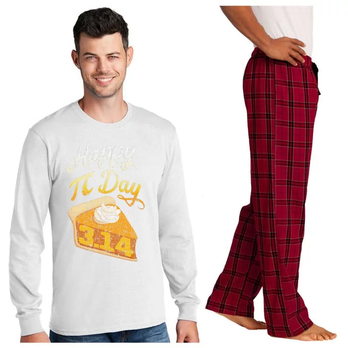 Pi Day 3 14 Slice Of Pi Math Geek Pie Lover Long Sleeve Pajama Set