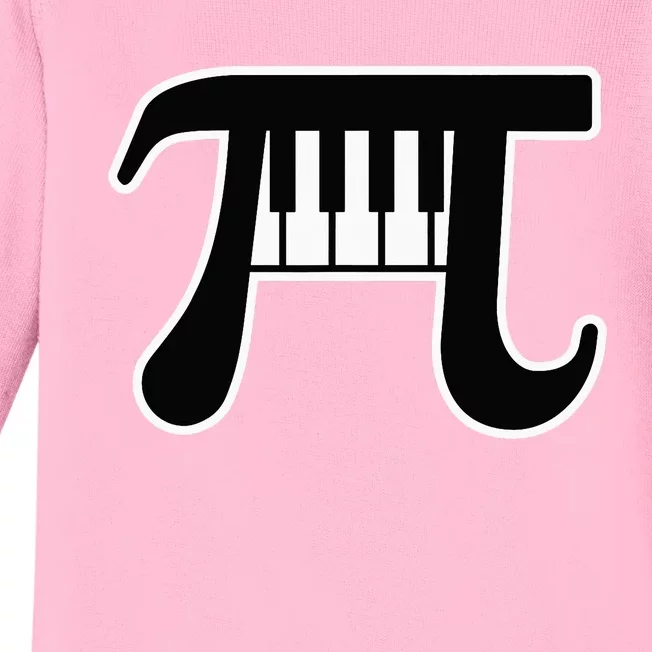 Pi Day 3,14 Number Music Symbol Math Science Nerd Geek Baby Long Sleeve Bodysuit