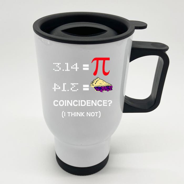 Pi Day 3.15 Pi Symbol Science and Math Teacher Front & Back Stainless Steel Travel Mug