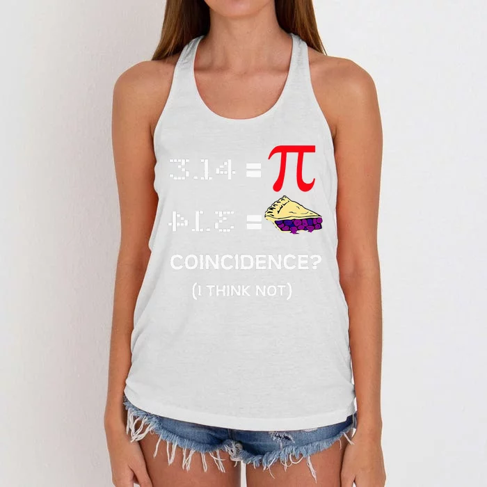 Pi Day 3.15 Pi Symbol Science and Math Teacher Women's Knotted Racerback Tank