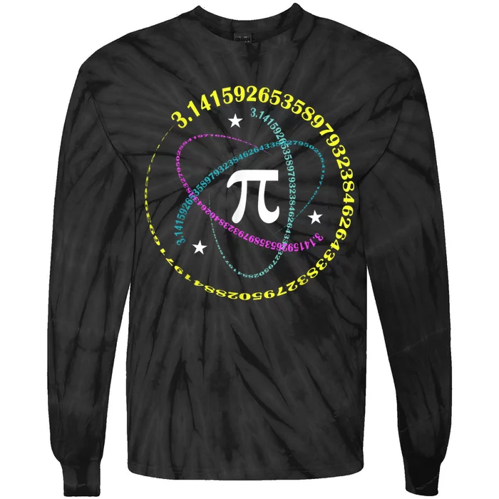 Pi Day 3.14 Pi Day Funny Math Lover Happy Pi Day Tie-Dye Long Sleeve Shirt