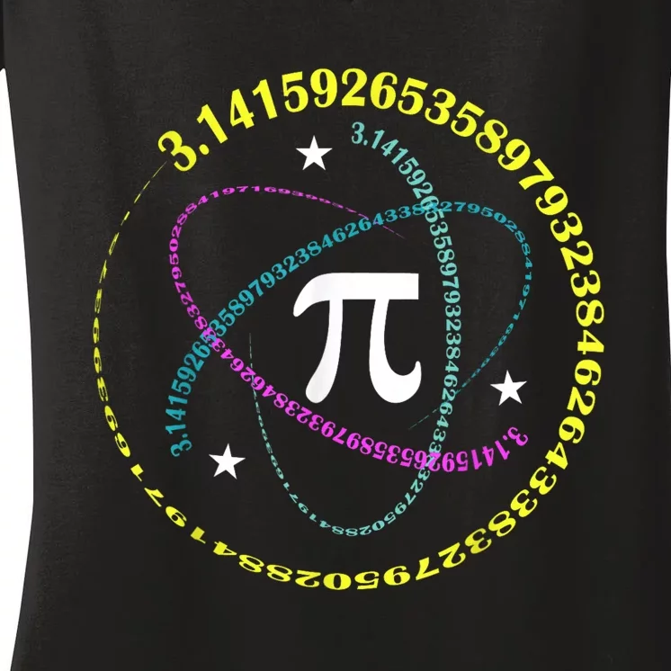 Pi Day 3.14 Pi Day Funny Math Lover Happy Pi Day Women's V-Neck T-Shirt