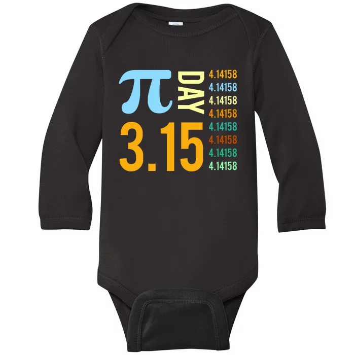 Pie Day 3.15 4.14158 Baby Long Sleeve Bodysuit